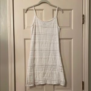 Blanc du Nil—White Lace Sleeveless Dress—Size XS